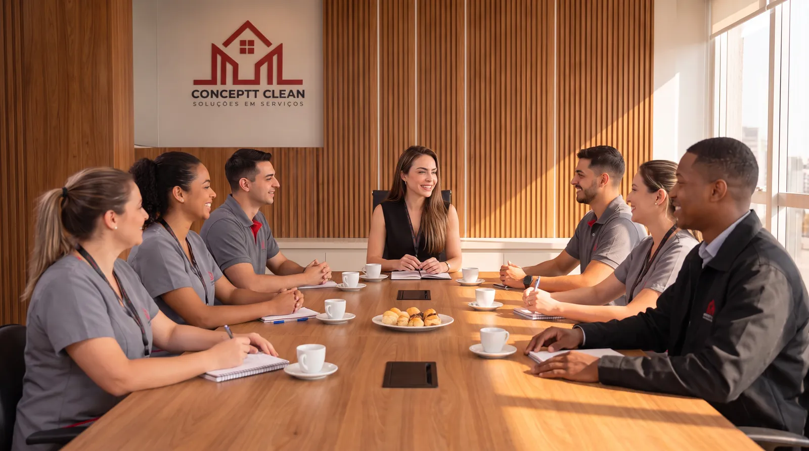 Café com a Diretoria: Camila Ghisolfi conversando com a equipe da Conceptt na sede