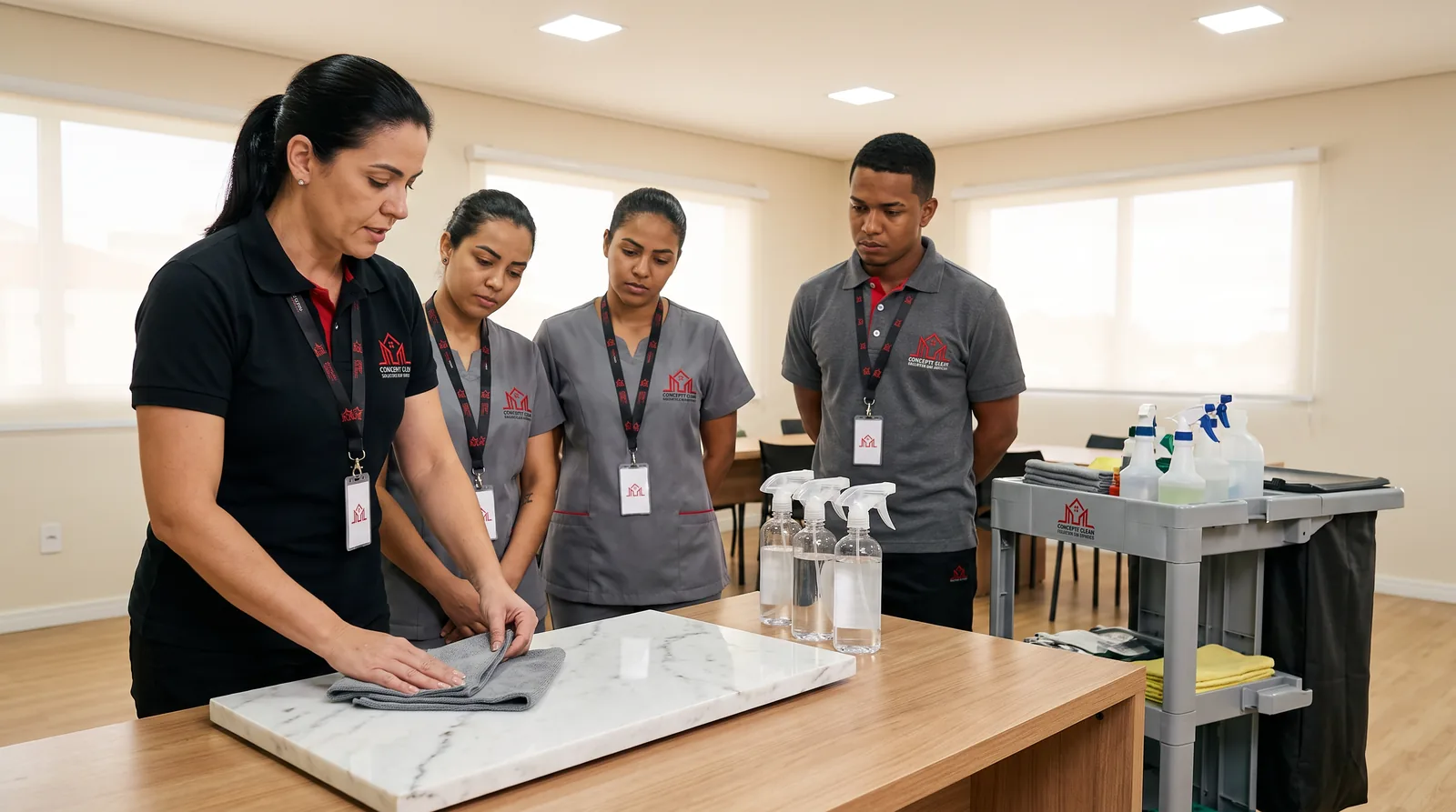 Treinamento da equipe no centro da Conceptt em Itajaí